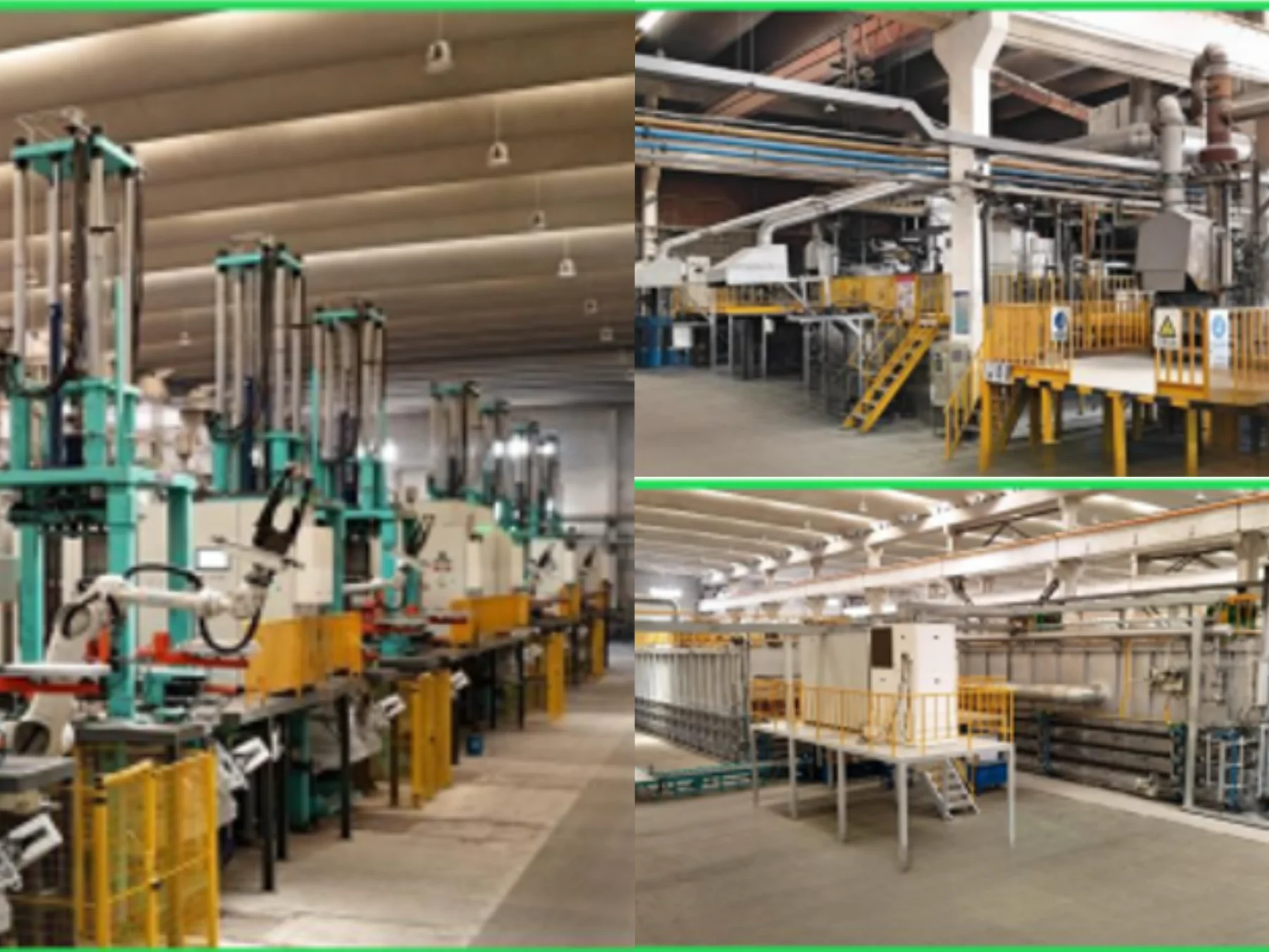 Interior view of an aluminum casting production facility