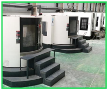Close-up of CNC machining centers used for aluminum component production